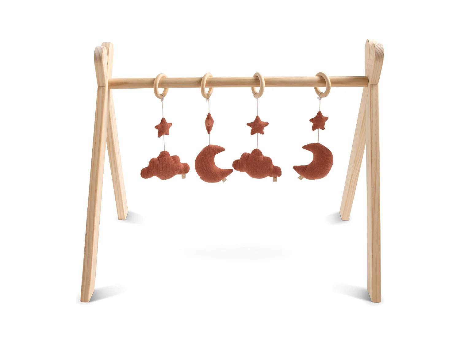 Arche d'éveil bois avec 4 jouets UNI TERRACOTTA - Sauthon