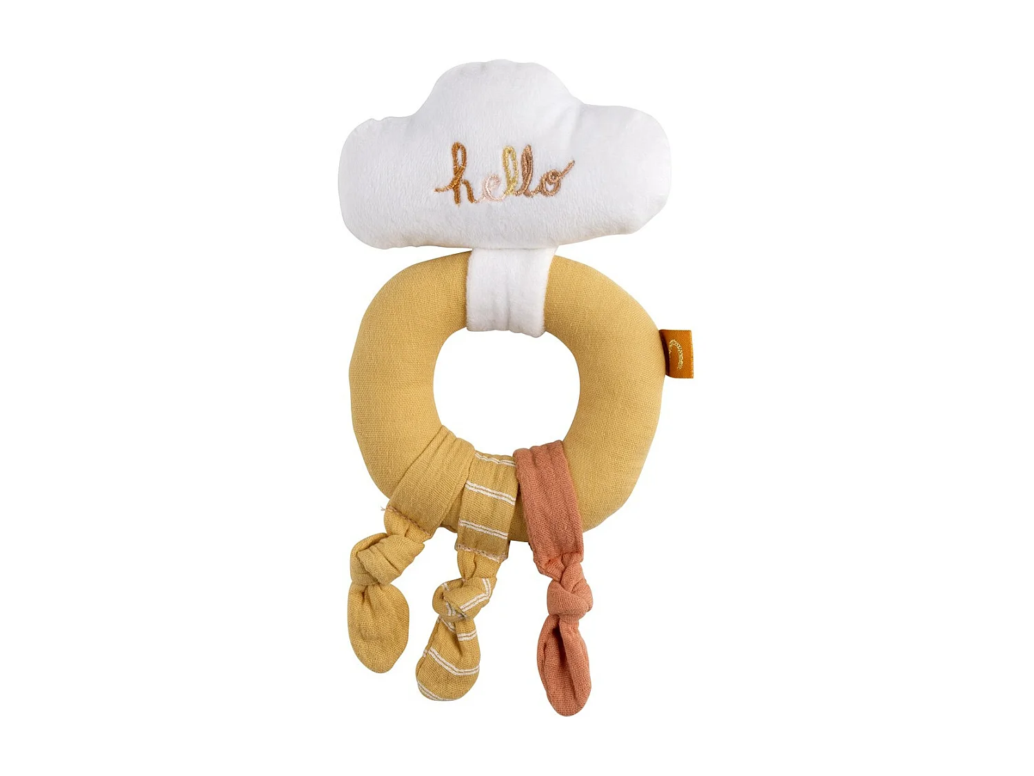 Sonajero de terciopelo mostaza