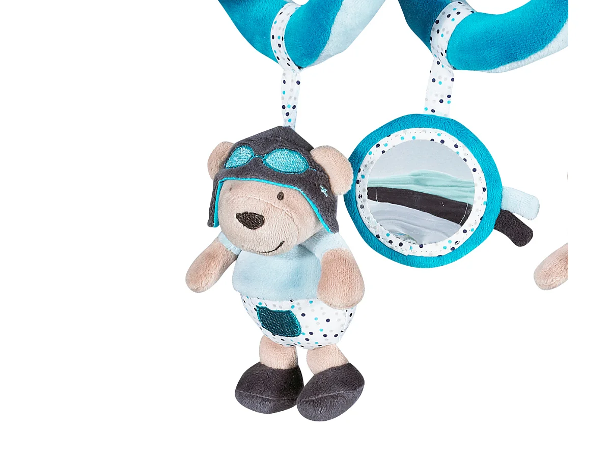 Spirale en velours Bleu LAZARE - Sauthon