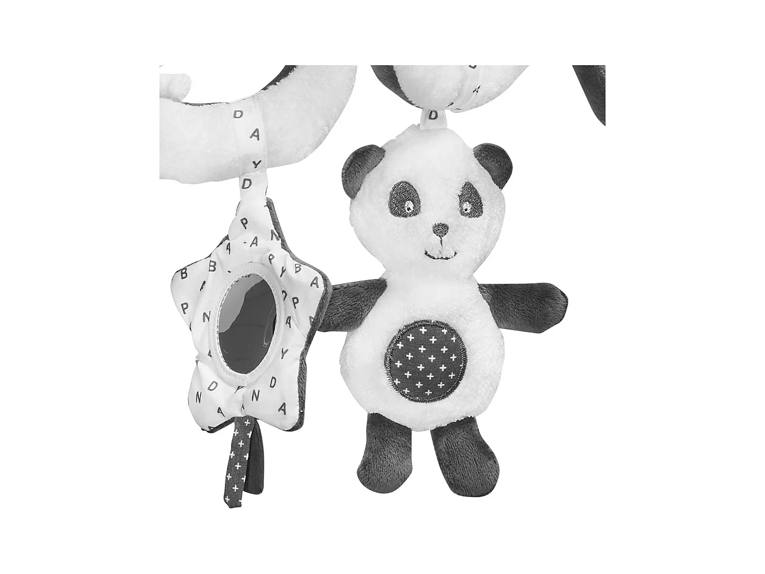 Spirale d'activités en velours gris CHAO CHAO - Sauthon