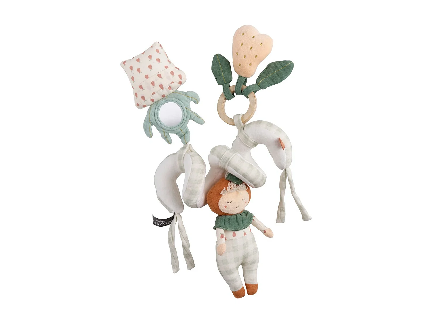 Spirale d'activités en velours blanc BOTANICA - Sauthon