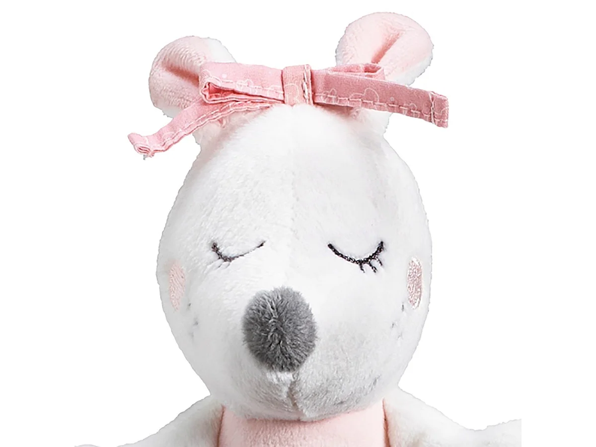 Hochet Petite souris danseuse étoile en velours Rose LILIBELLE - Sauthon