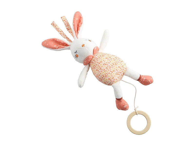 Mini musical  en velours blanc ESMEE - Sauthon