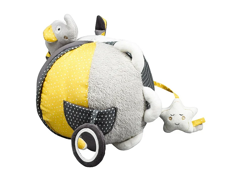 Pelota de terciopelo gris