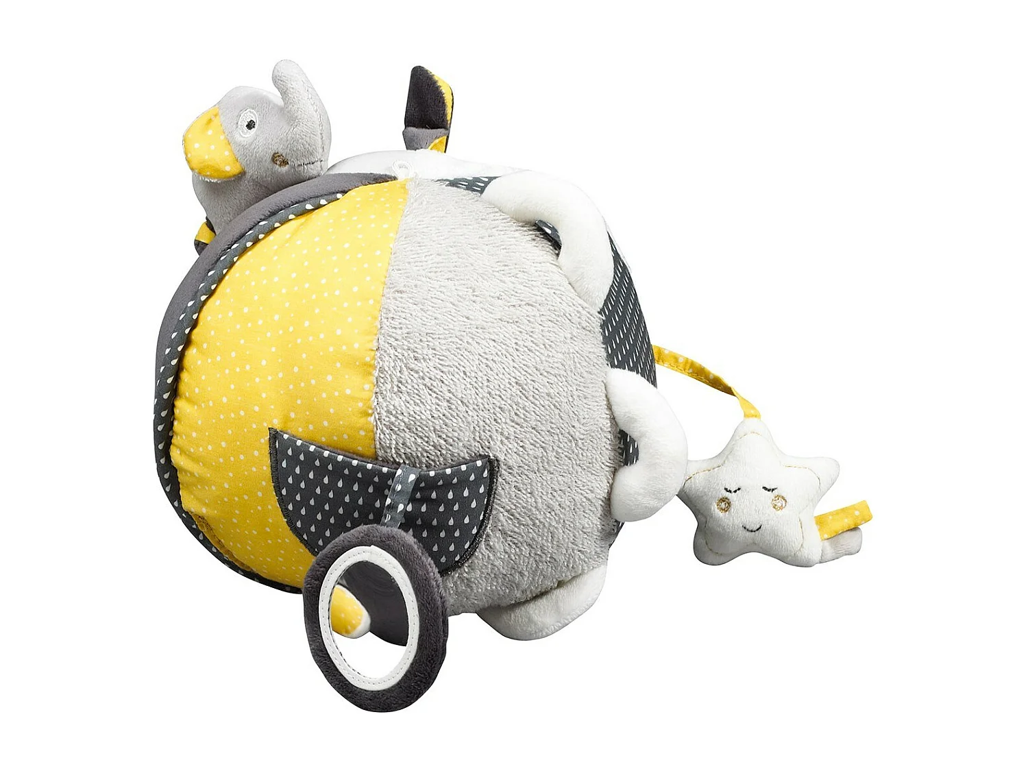 Pelota de terciopelo gris