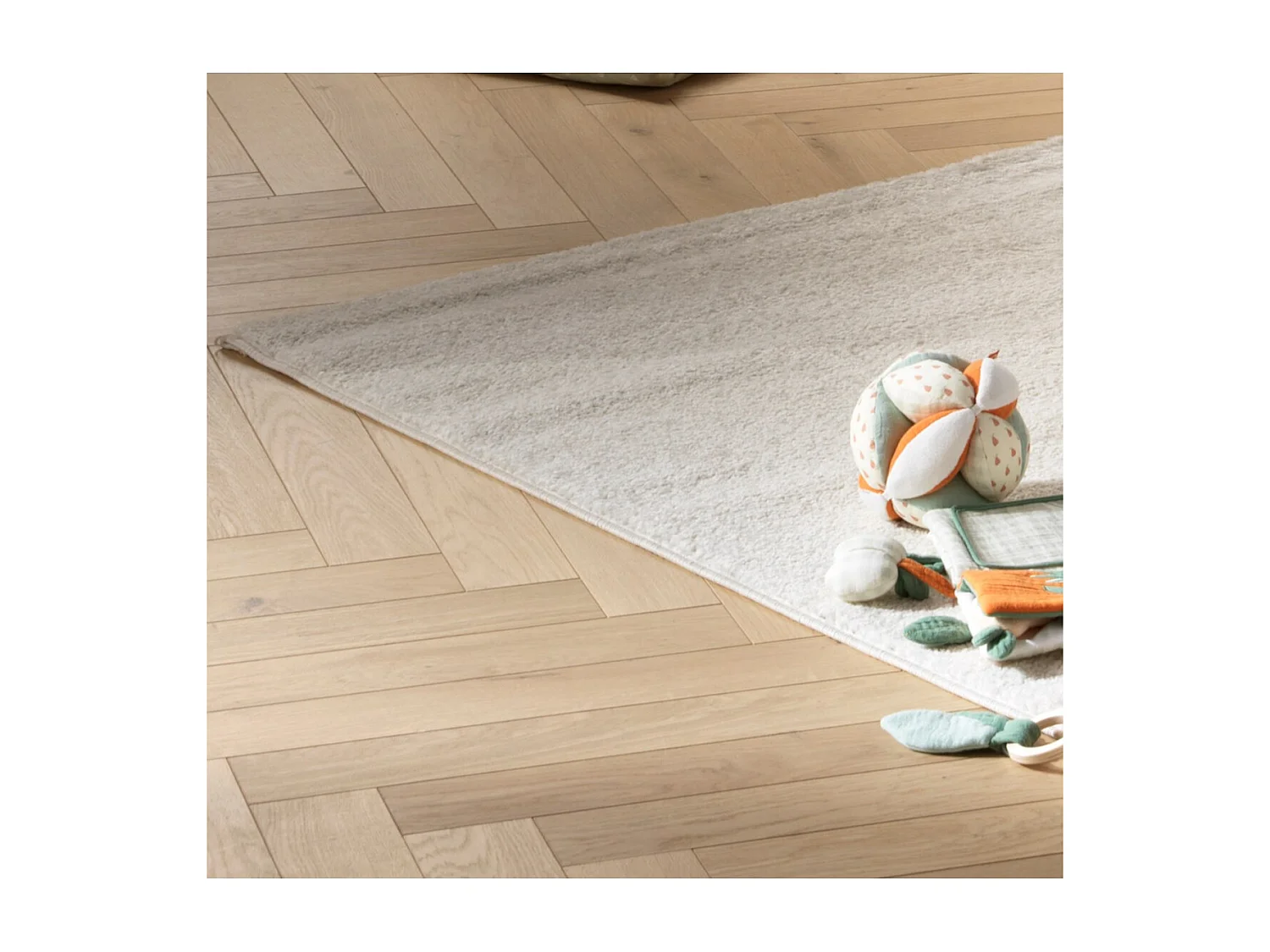 Bola sensorial de algodón blanco