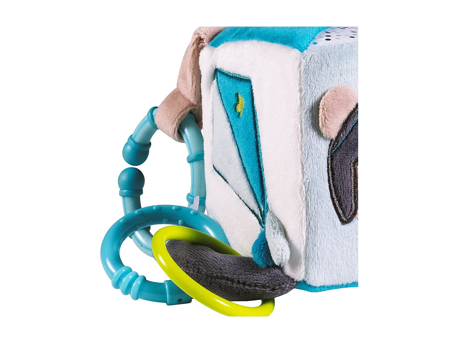 Cube D'Activites en velours Bleu LAZARE - Sauthon