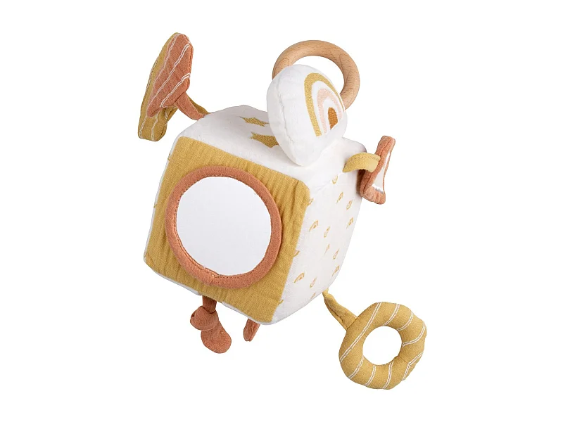 Cube d'activités en coton blanc SUNLIGHT - Sauthon