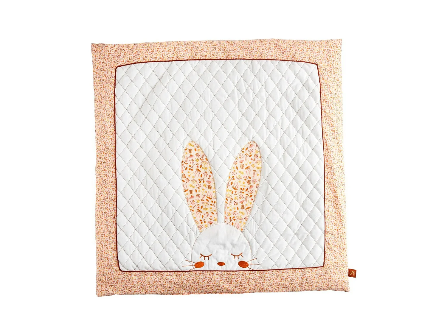 Grande tappeto in cotone bianco