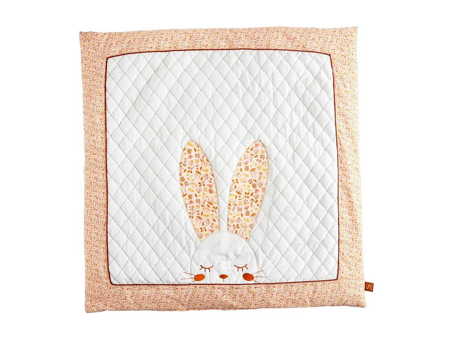 Alfombra grande de algodón blanco