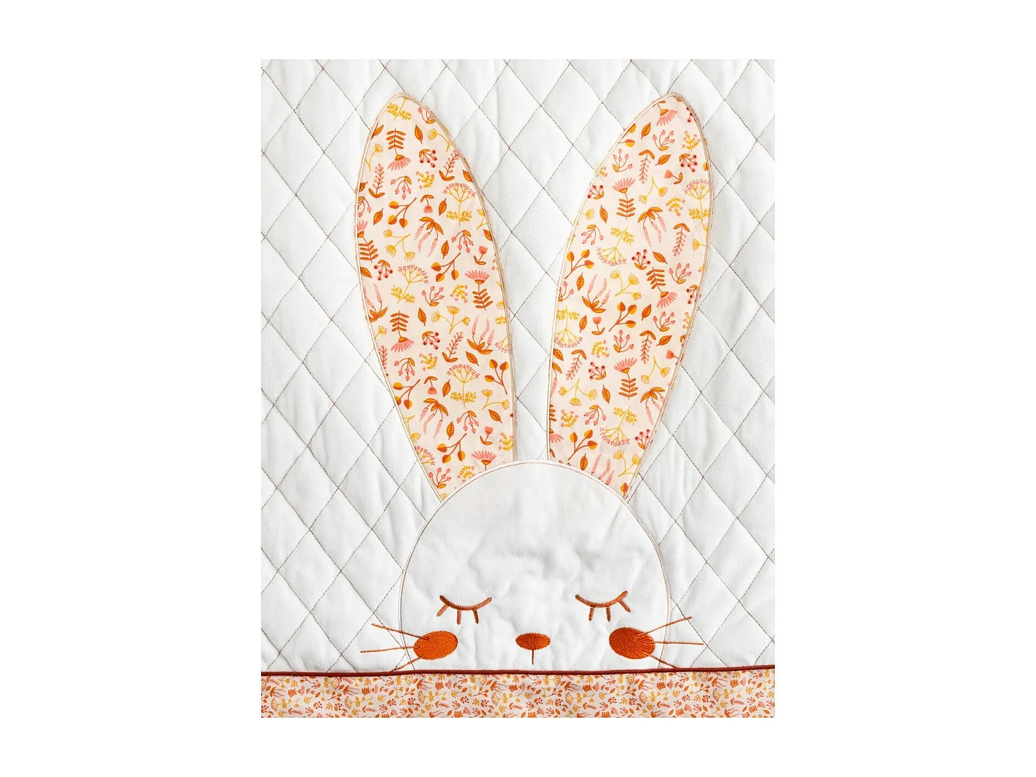 Alfombra grande de algodón blanco