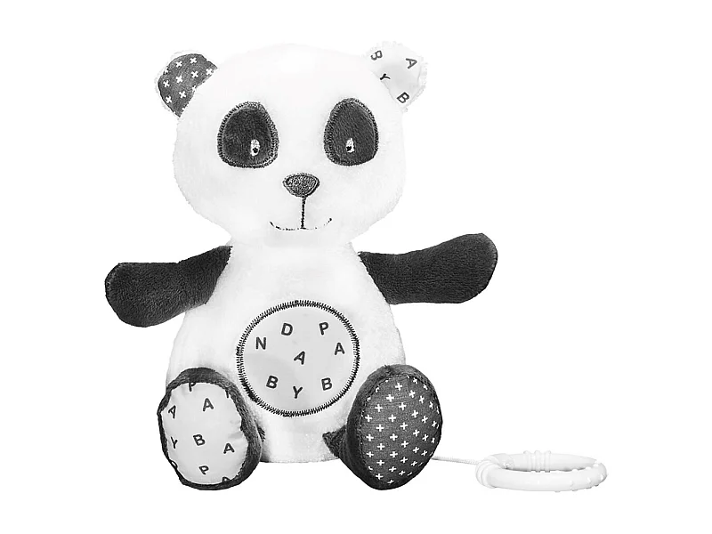 Mini peluche musical de terciopelo gris