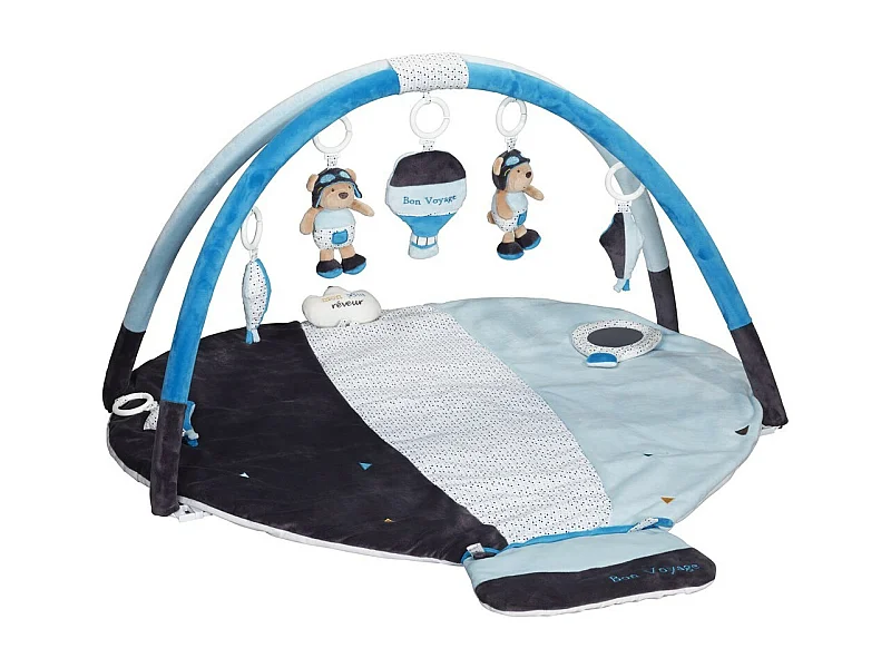 Alfombra de terciopelo azul 75 cm