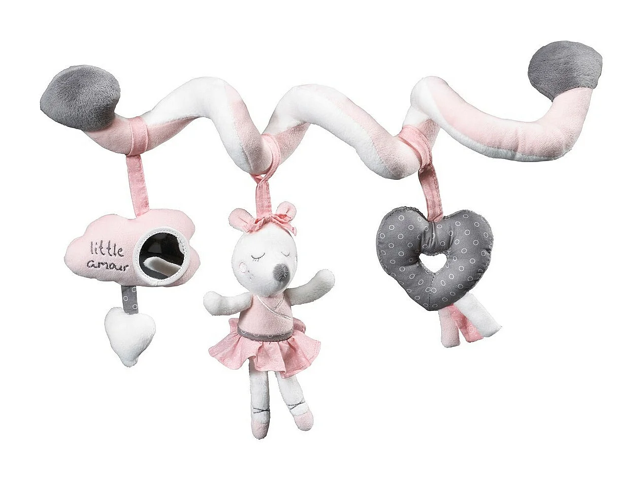 Espiral de actividades de terciopelo rosa