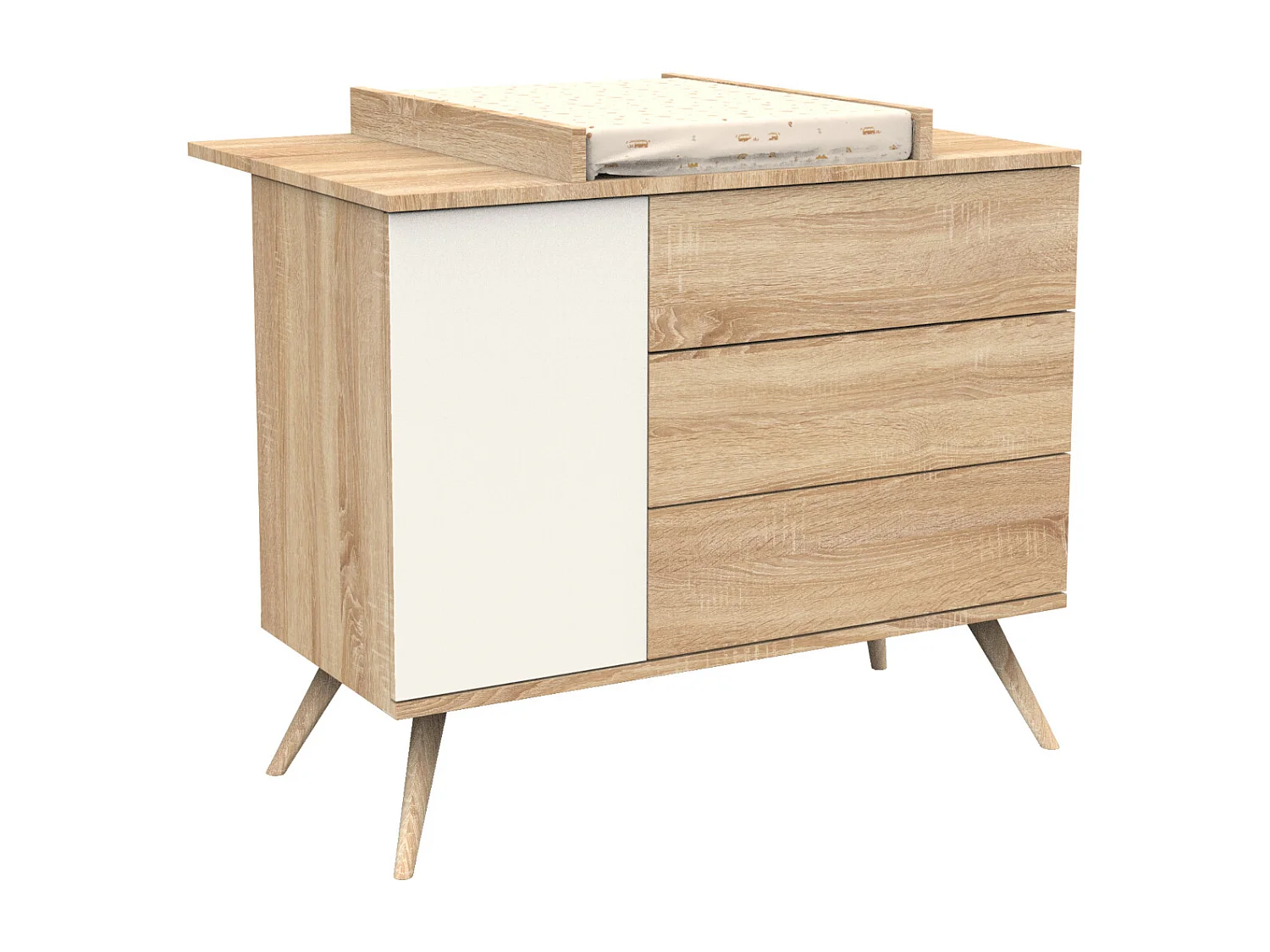 Plan à langer pour commode en bois SEVENTIES - Sauthon