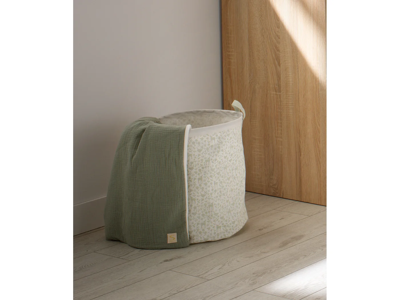 Cestino in cotone bianco 31x39x31cm