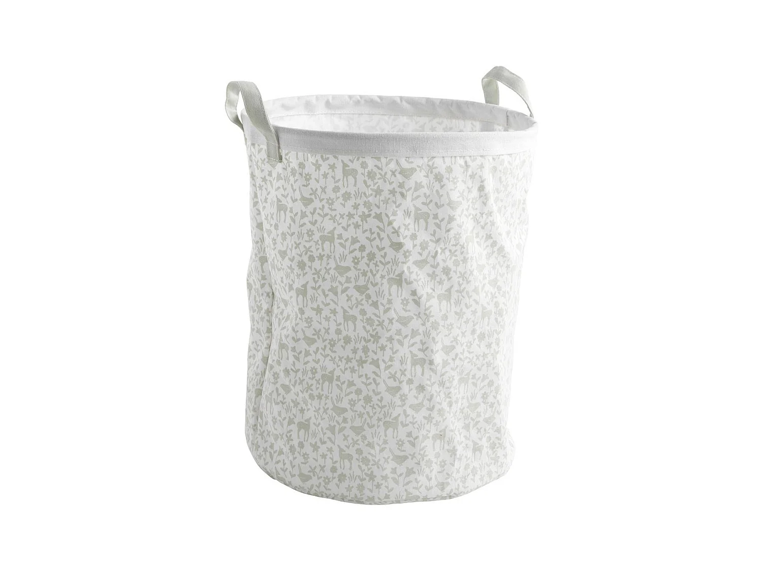 Panier de rangement 31x39x31cm en coton blanc PROMENONS NOUS - Sauthon