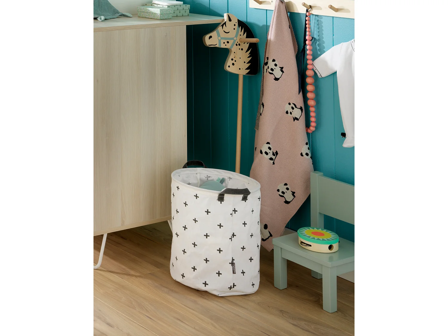 Cesto portaoggetti in tessuto