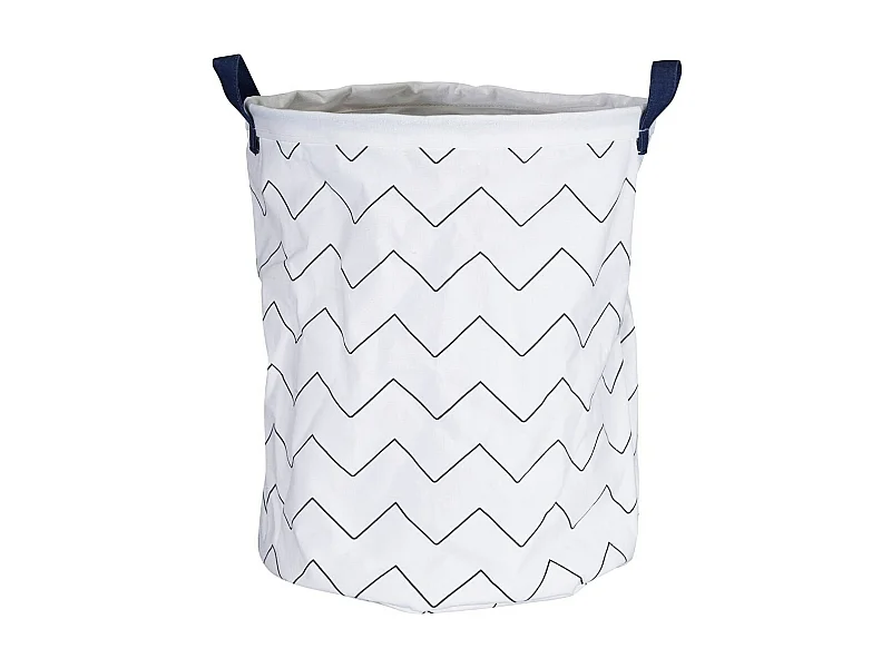 Cestino in tessuto di cotone bianco 31x39x31cm