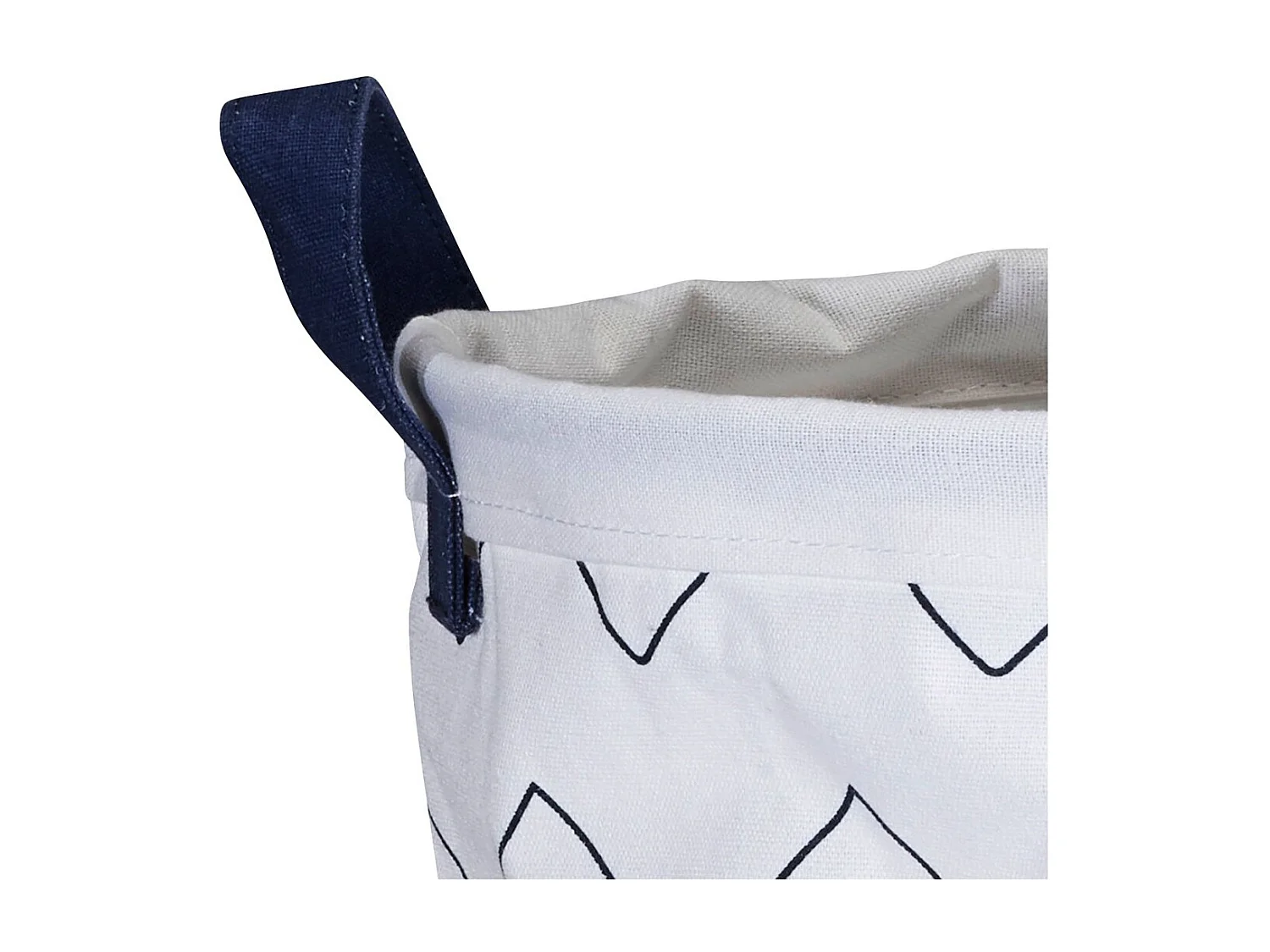 Cestino in tessuto di cotone bianco 31x39x31cm