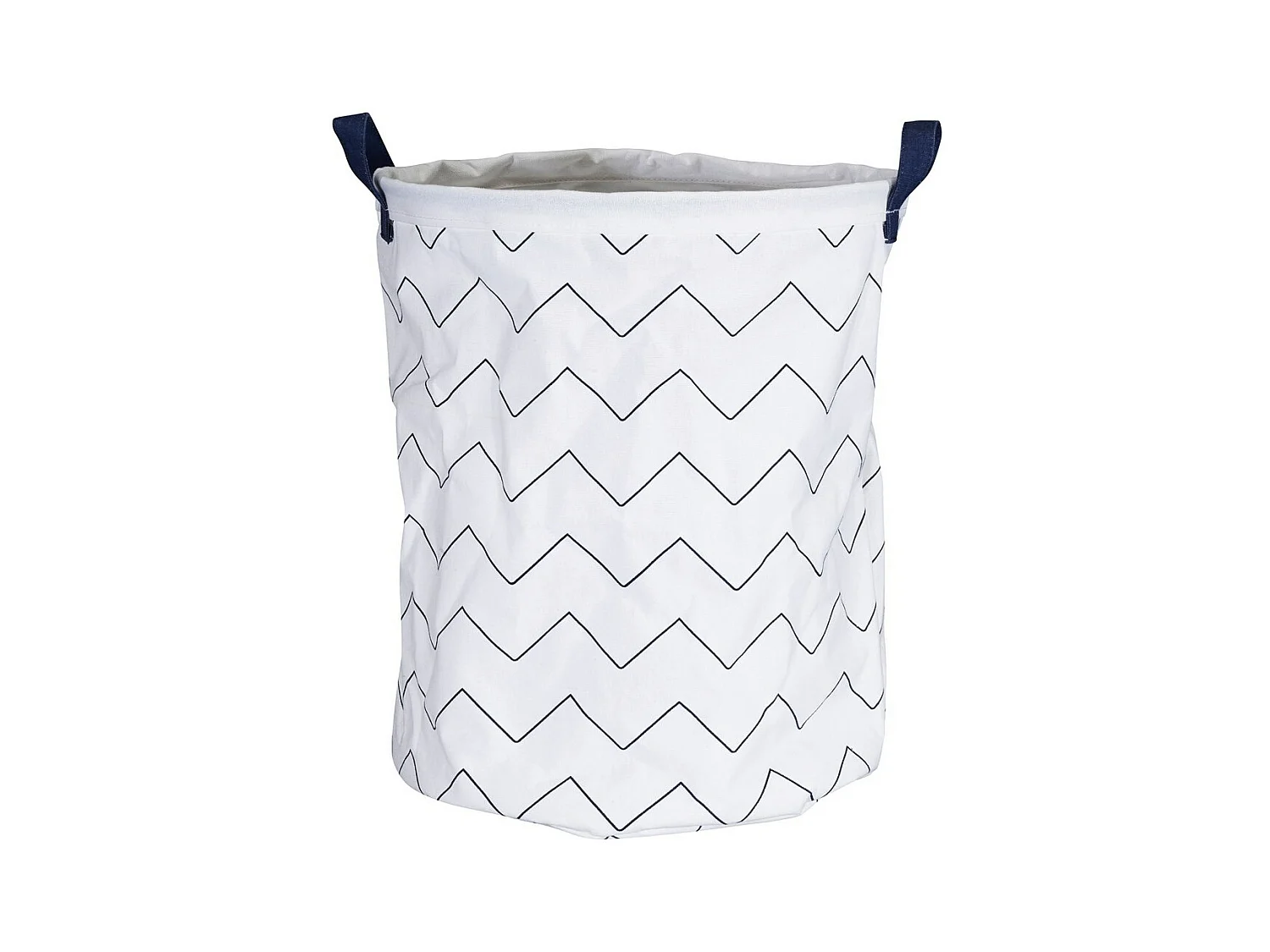Panière de rangement tissu 31x39x31cm en coton blanc HELLO - Sauthon