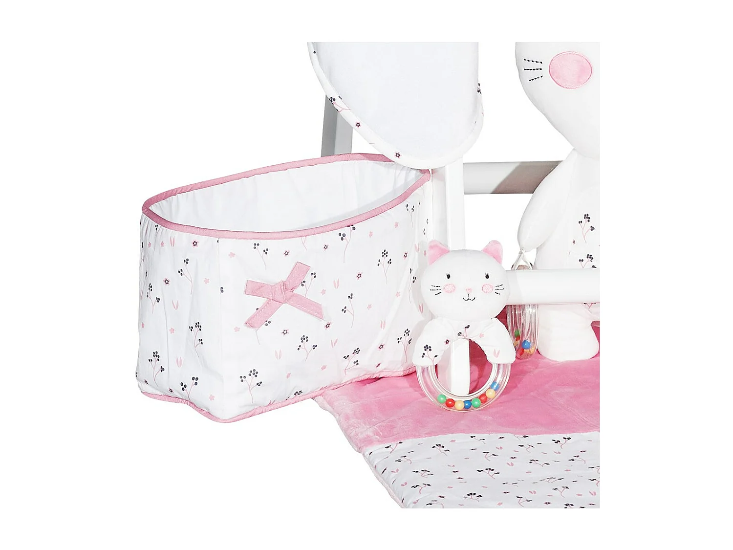 Cestino in tessuto di cotone bianco