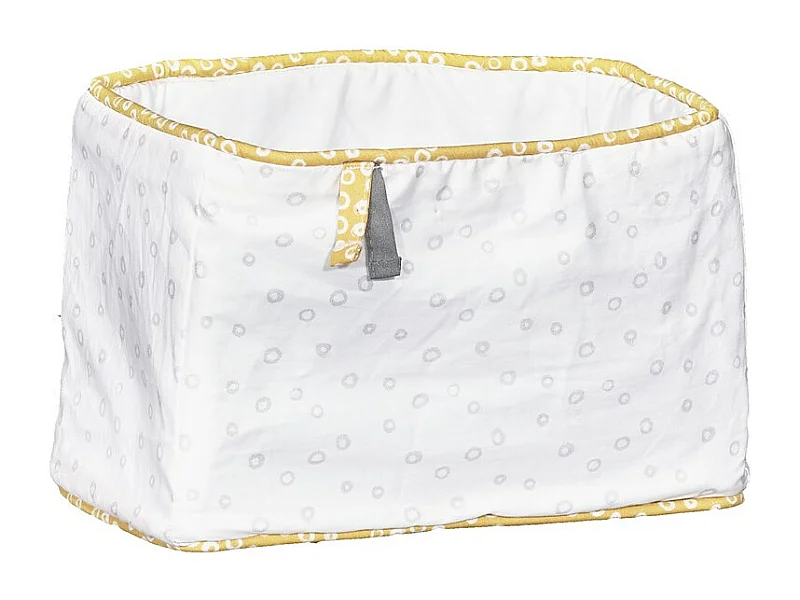 Cestino in tessuto di cotone bianco