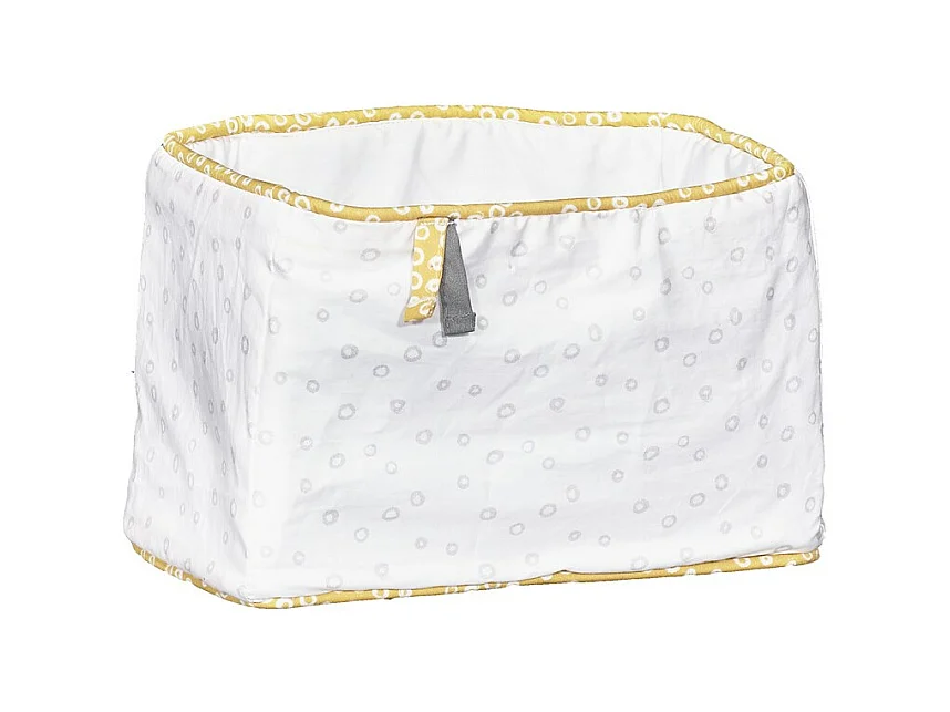 Paniere tissu en coton blanc ELI & ZELI - BabyPrice