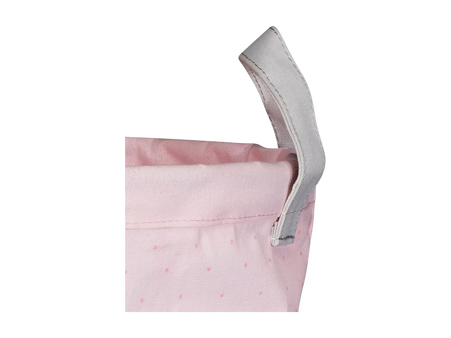 Cestino in tessuto di cotone rosa 31x39x31cm