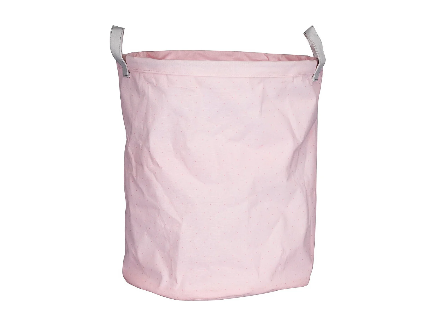 Cestino in tessuto di cotone rosa 31x39x31cm