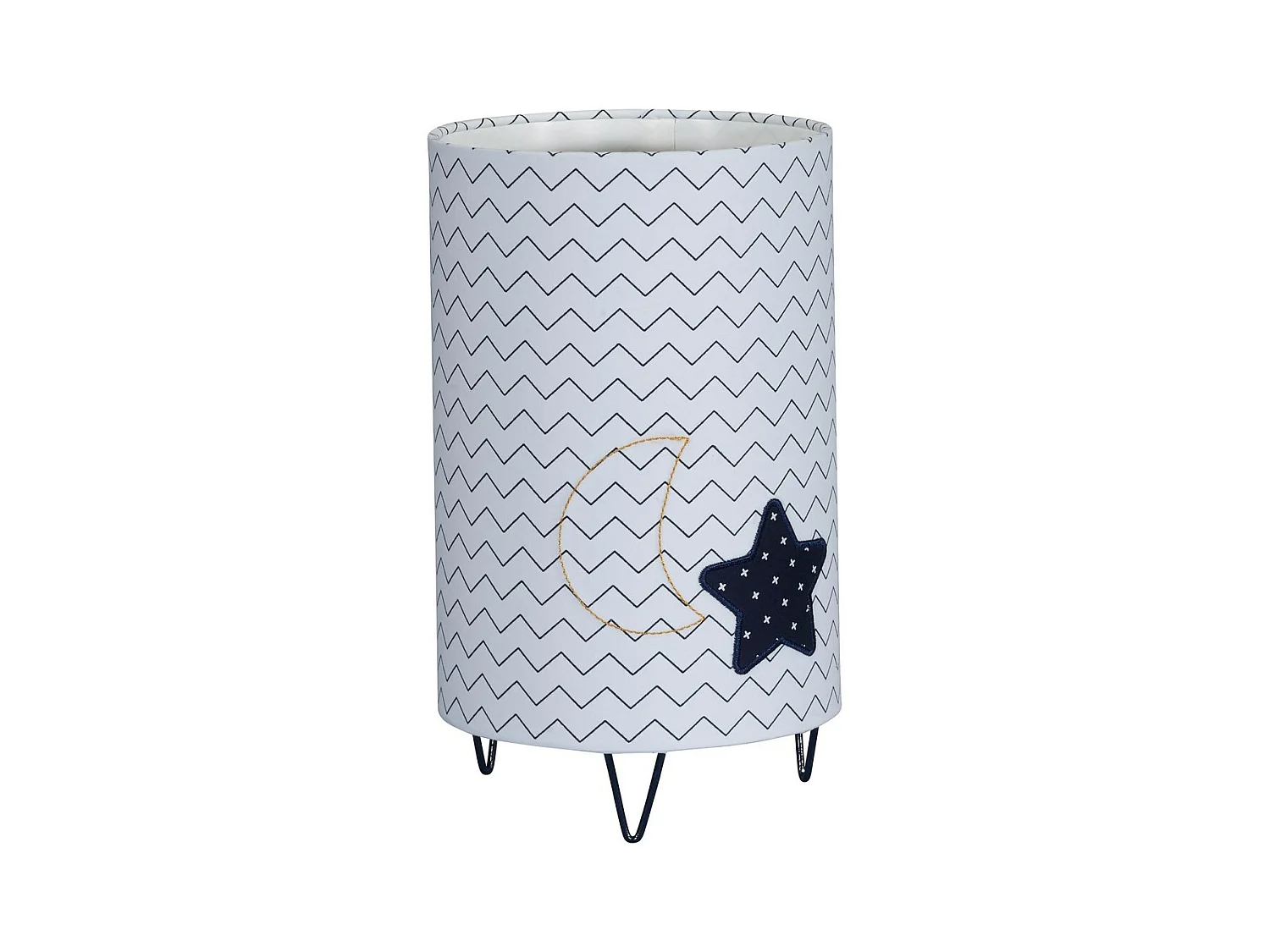 Lampe à Poser Pieds Métal en coton blanc HELLO - Sauthon