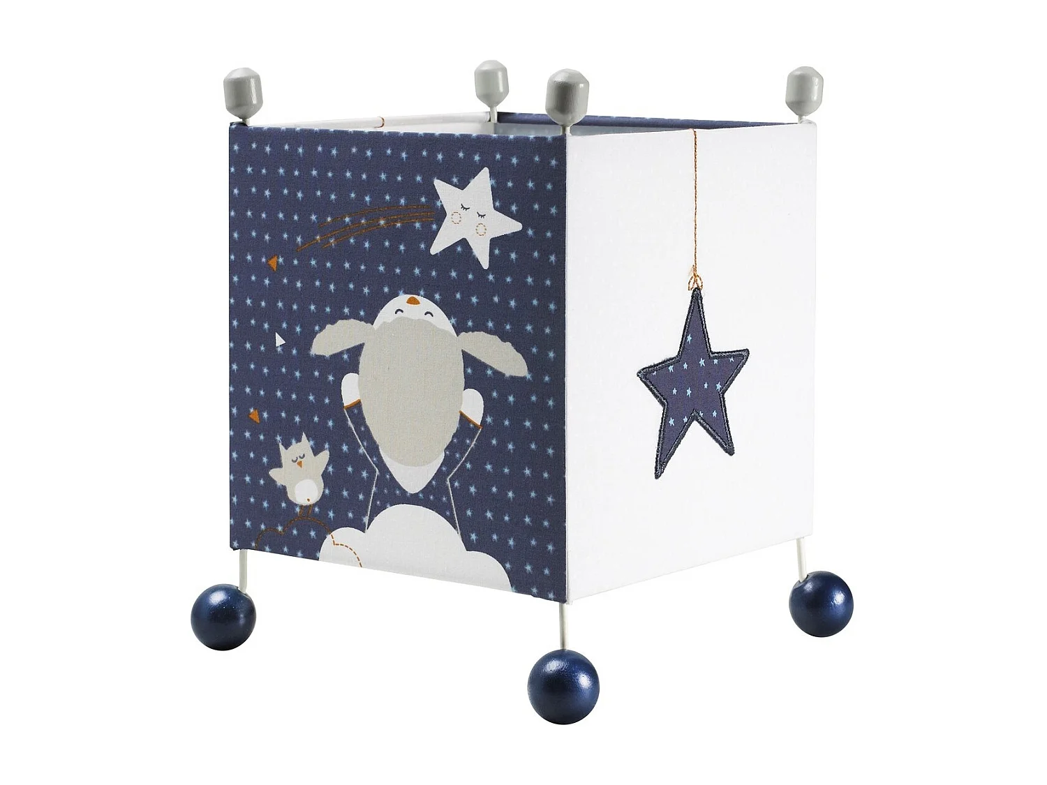 Lampada da terra per bambini in tessuto blu