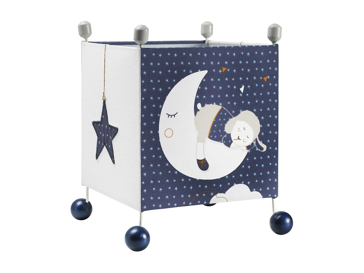 Lampada da terra per bambini in tessuto blu