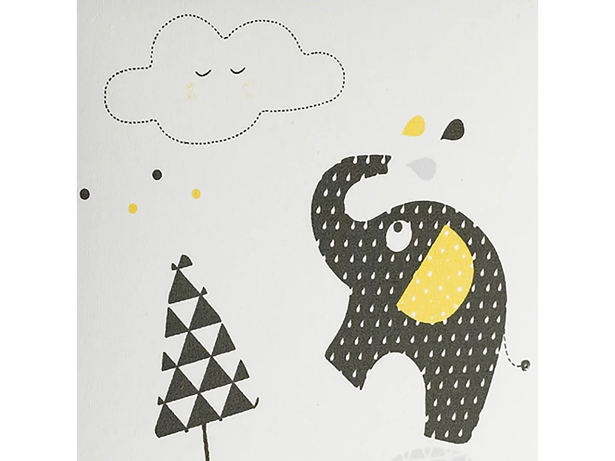 Luminaire enfant à poser en coton gris BABYFAN - Sauthon