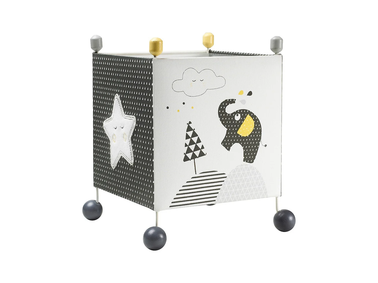 Luce per bambini in cotone grigio