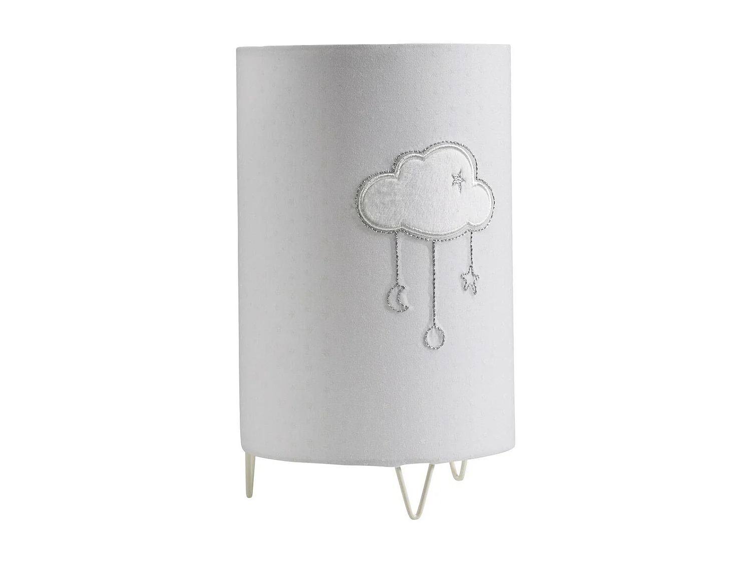 Luminaire avec détail Nuage en coton gris CELESTE - Sauthon