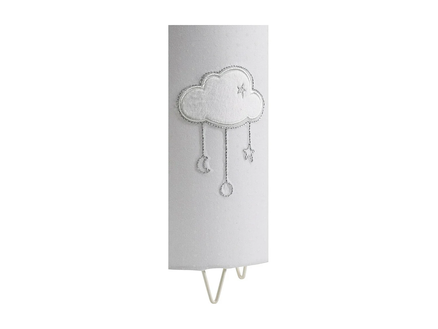 Luminaire avec détail Nuage en coton gris CELESTE - Sauthon