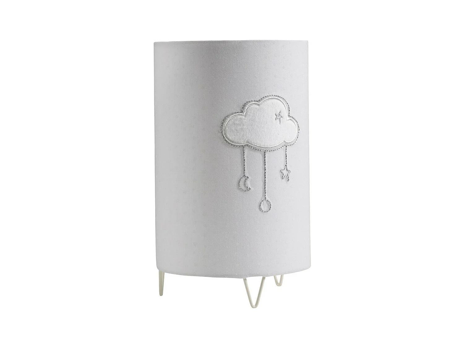 Luce con dettaglio Nuage in cotone grigio