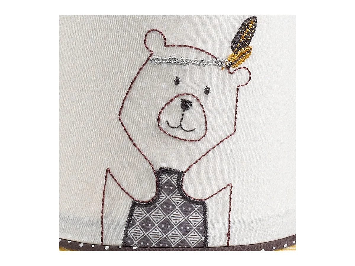 Lampada da terra per bambini in cotone beige