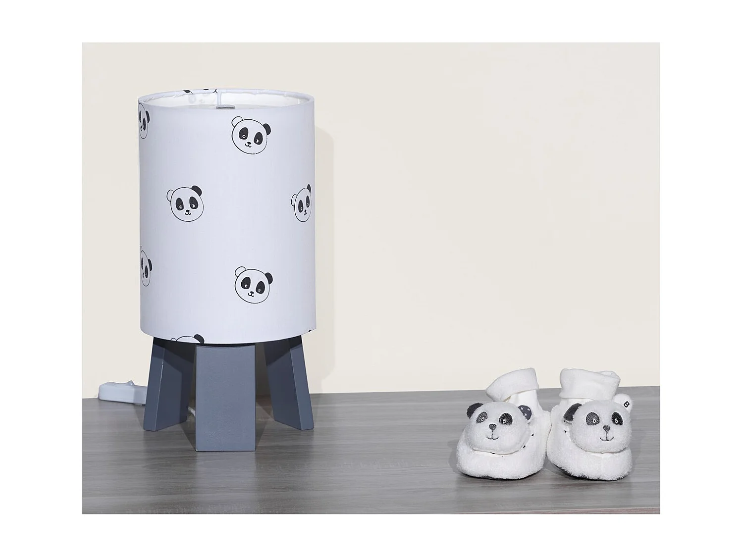 Lampe de chevet en coton blanc CHAO CHAO - Sauthon