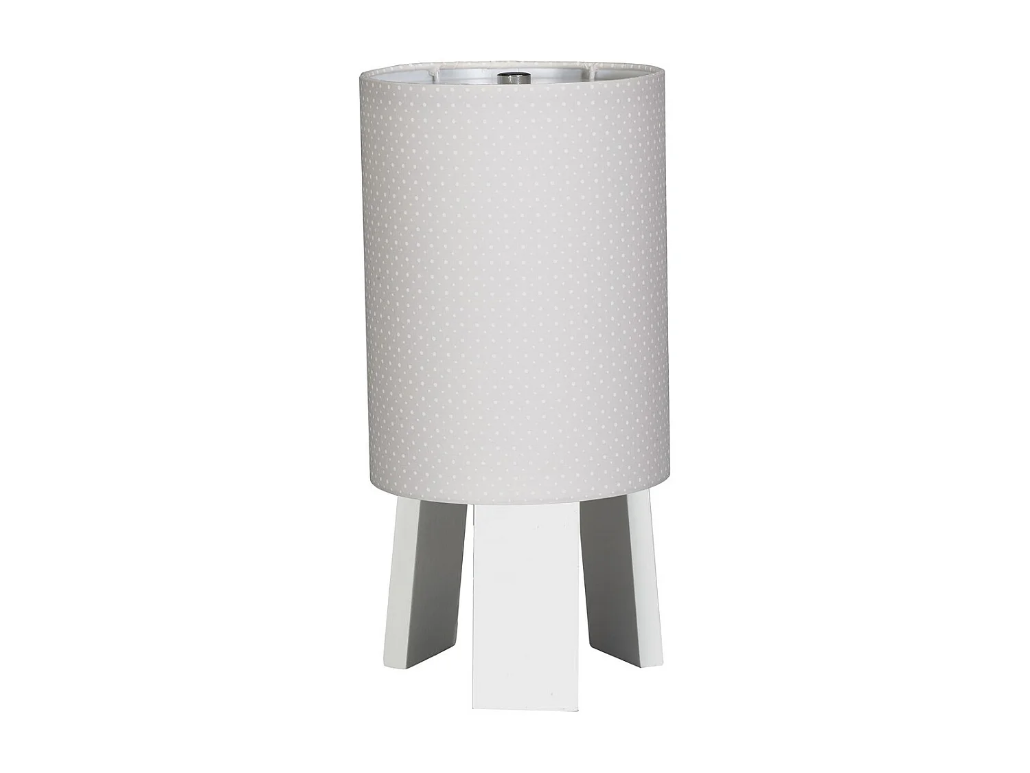 Lámpara de mesilla con base de algodón beige