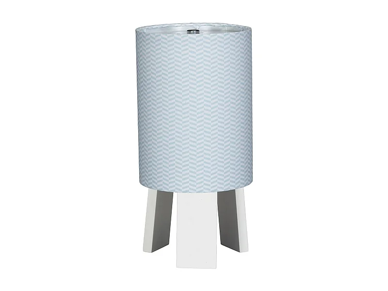 Lampada da comodino con base in cotone Blu