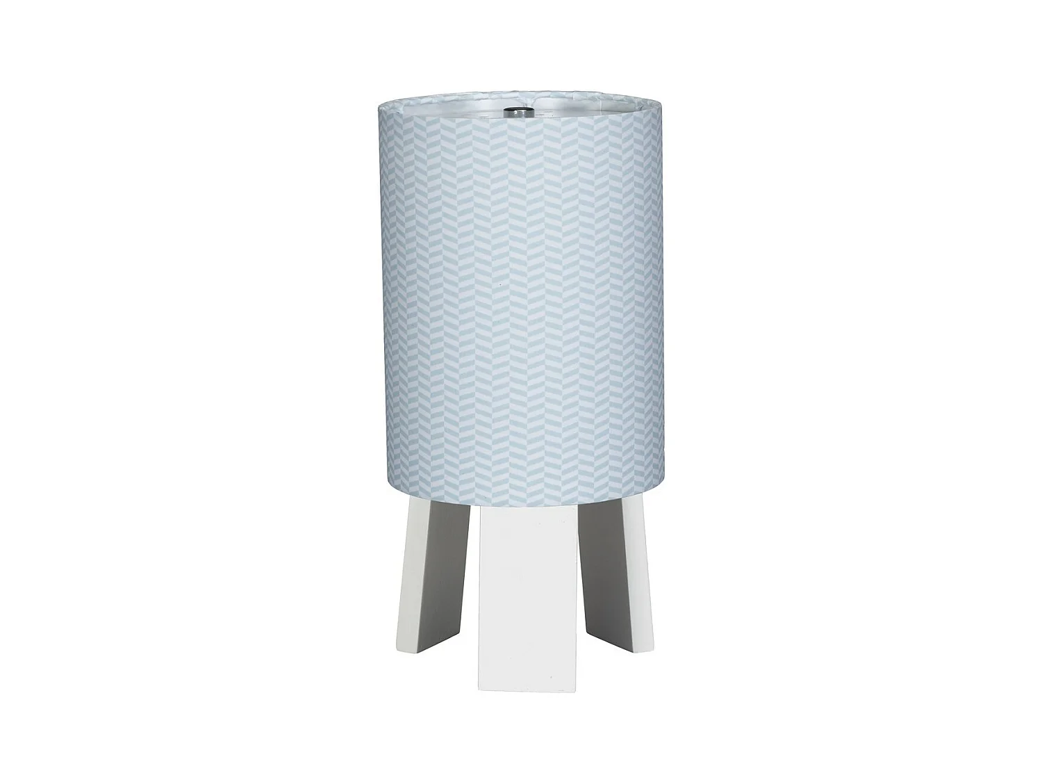 Lampe de chevet avec pied en coton Bleu LAZARE - Sauthon