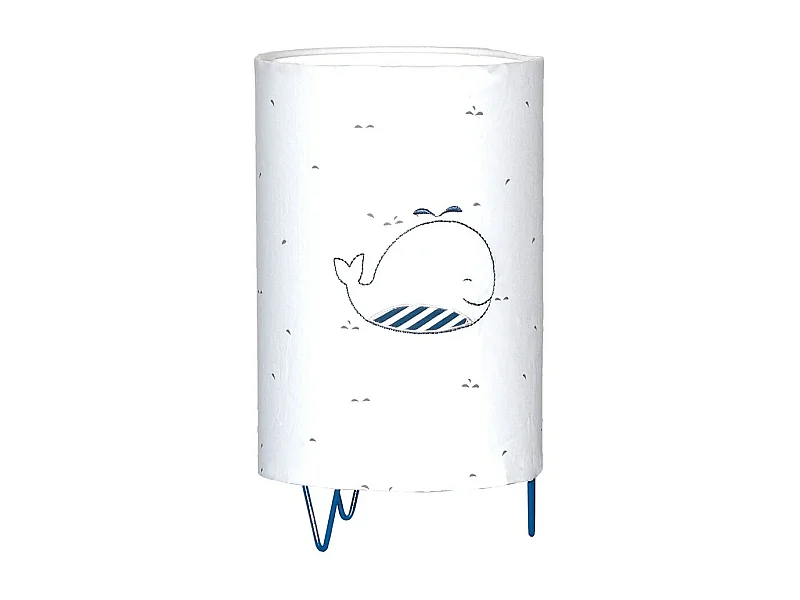 Luminaire en coton blanc BLUE BALEINE - Sauthon