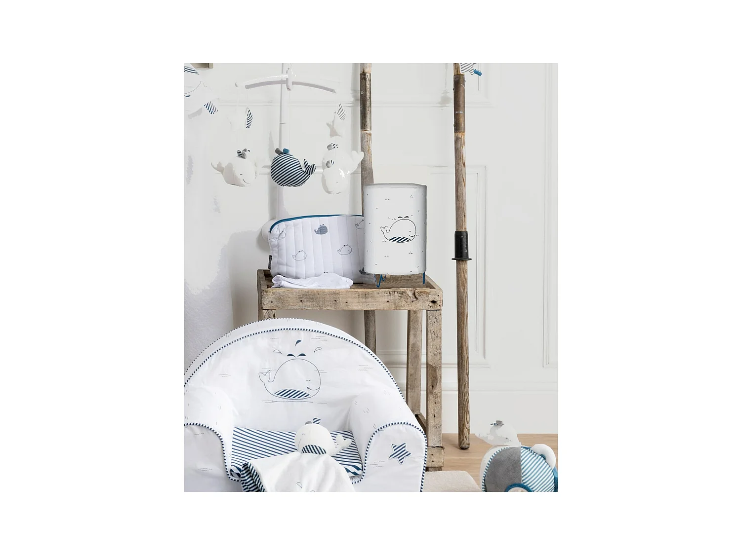 Luminaria de algodón blanco