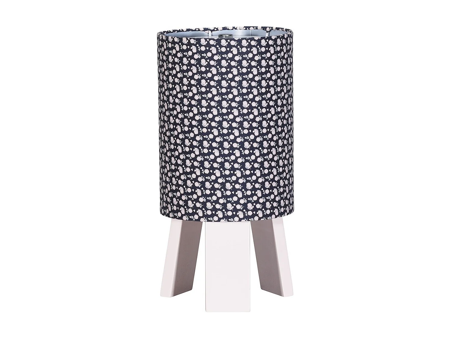 Lampe de chevet avec pied en coton Bleu marine MISS FLEUR DE LUNE - Sauthon