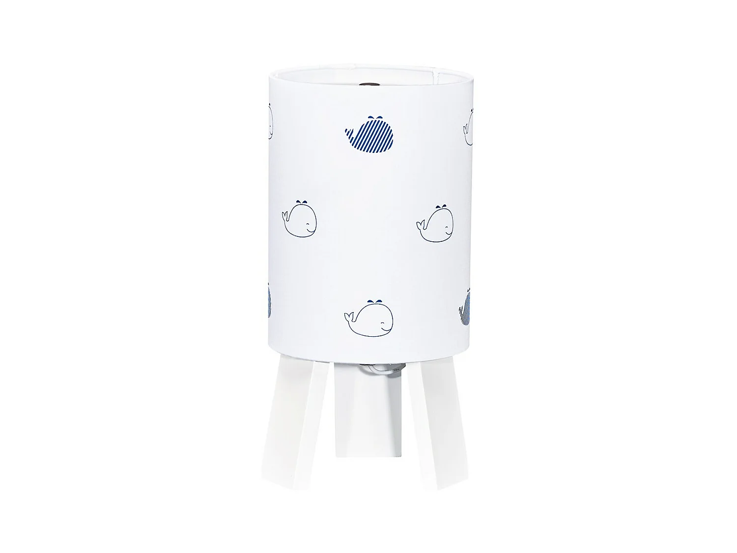 Lampe de chevet en coton blanc BLUE BALEINE - Sauthon