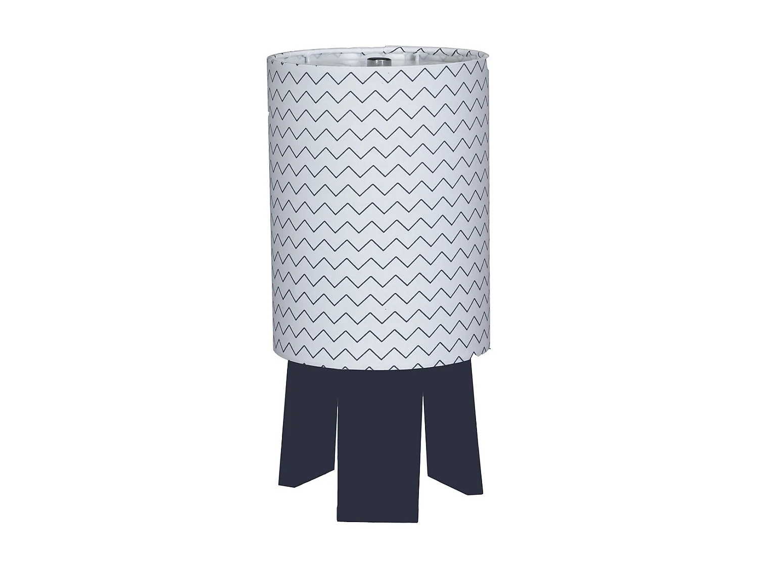 Lampada da comodino con base in cotone bianco