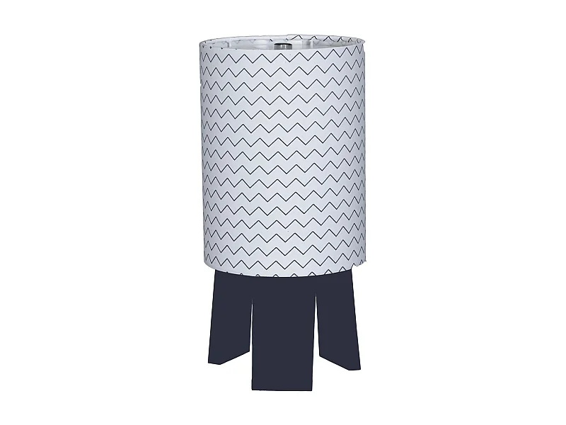 Lampada da comodino con base in cotone bianco