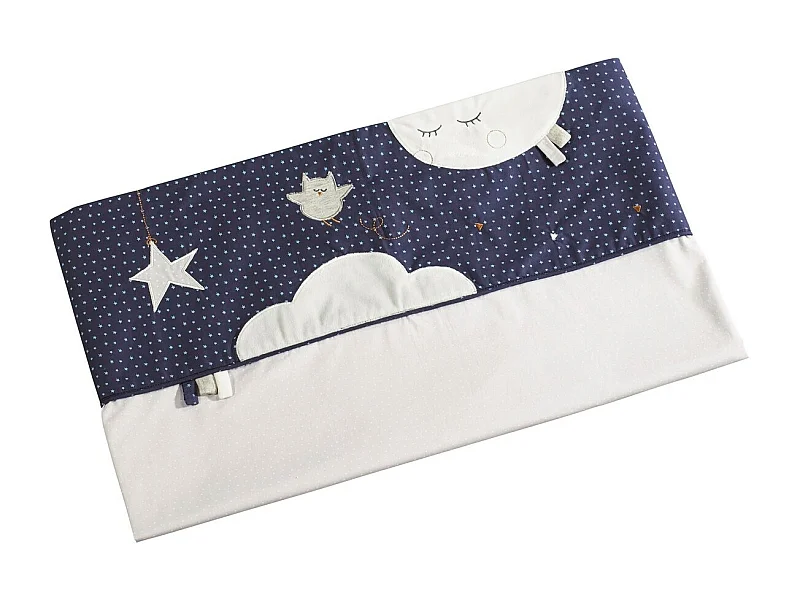 Set di lenzuola per neonato 190x140cm e federe in cotone blu